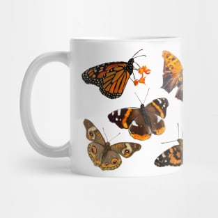 Orange and Brown Butterflies Mug